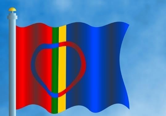 Samisk flagg - Klikk for stort bilde