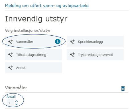 Bilde som viser hvor du skal velge utstyr - Klikk for stort bilde