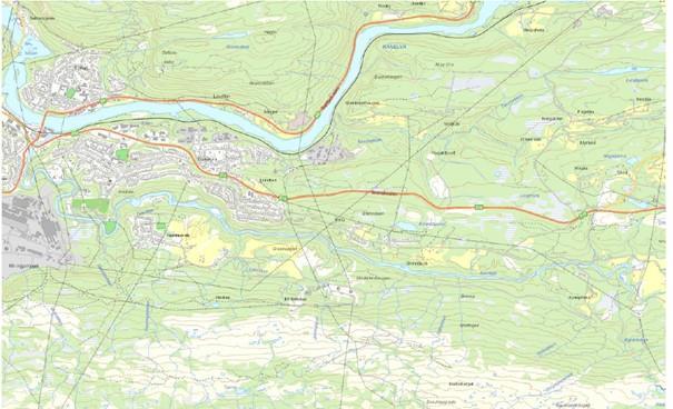Kart med oversikt over Tverråga - Klikk for stort bilde